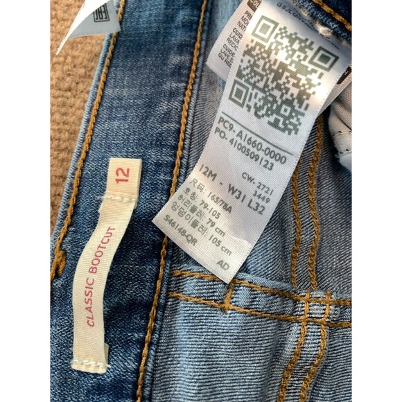 Levis Classic Bootcut Jeans Womens 12 (32x31) Mid Rise Stretch Y2K Denim - Picture 7 of 7